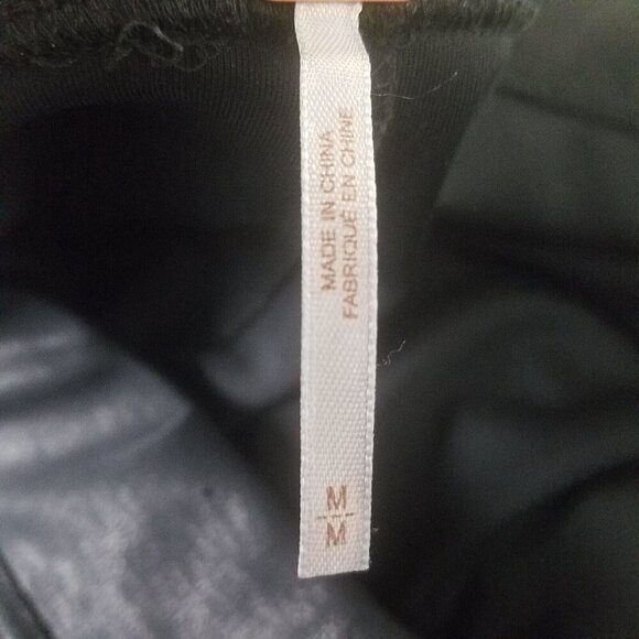 Free People‎ The Midnight Vegan Suede Faux Leather Leggings Black women's M - Picture 5 of 10